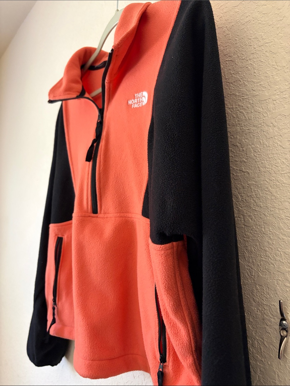 The North Face Orange & Black Half-Zip Fleece Pullover